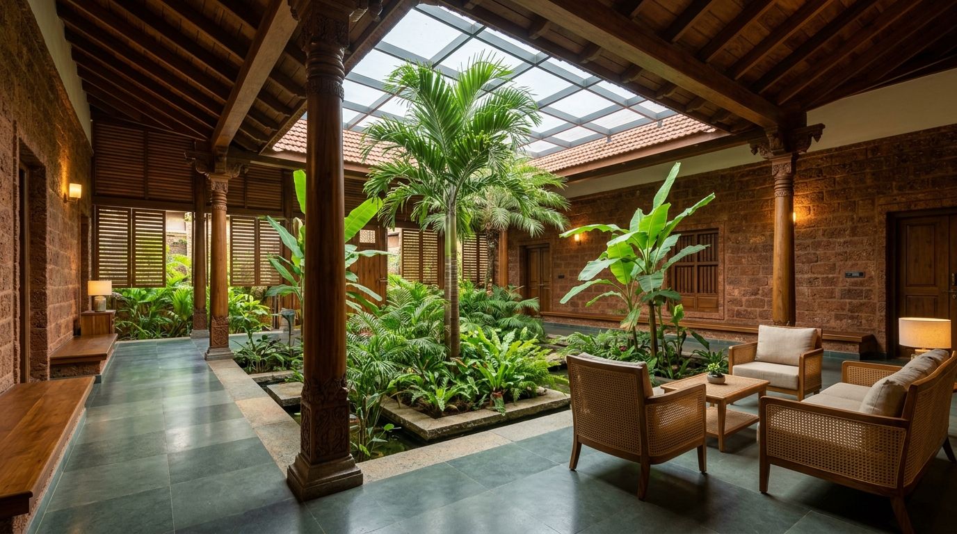 Farmhouse courtyard